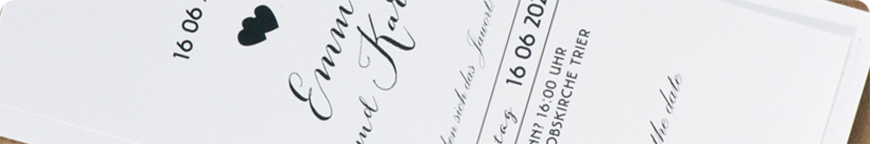 Vintage-Einladungskarten, origineller Anhänger - Schmuckbild oben