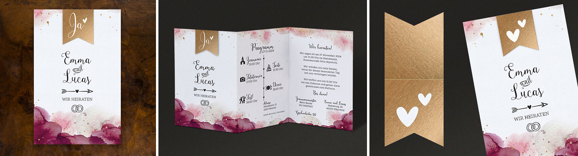 Hochzeitseinladungen  Schmuckbild