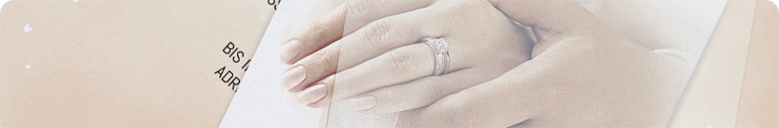 Hochzeitseinladungen in Apricot - Schmuckbild oben