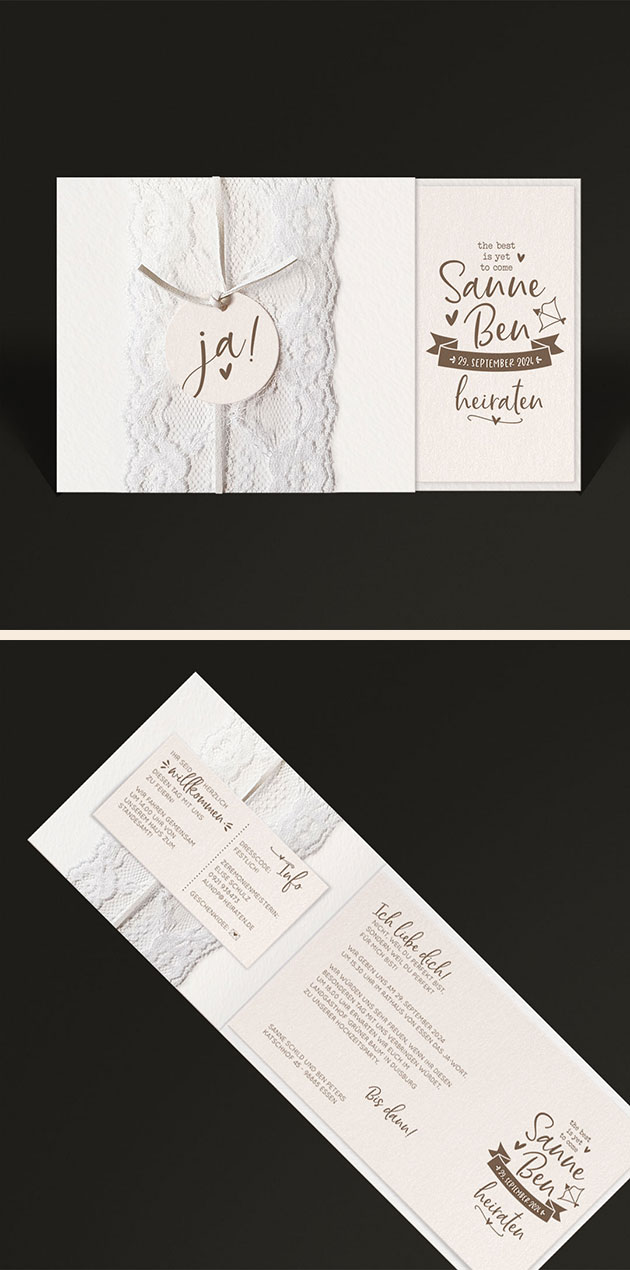 Hochzeitseinladungen Schmuckbild