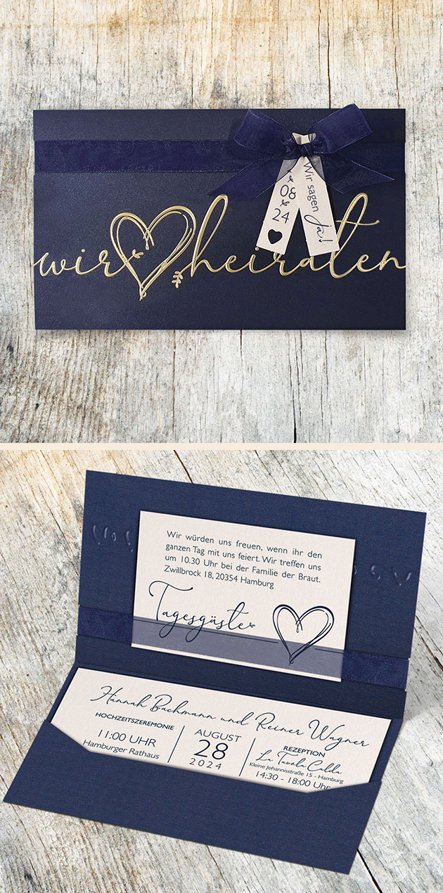 Hochzeitseinladungen Schmuckbild