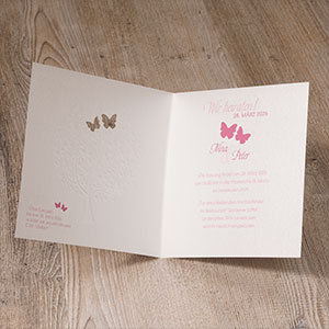 Vergrößerte Abbildung Aufgeklappte Einladungskarte