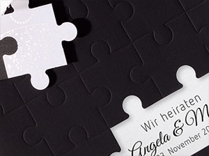 Vergrößerte Abbildung Detailaufnahme des geprägten Puzzlemusters.