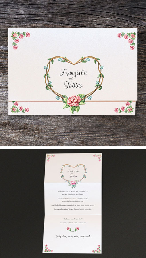 Hochzeitseinladungen Schmuckbild