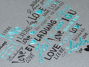 Deutsch-englische Hochzeitseinladungen - Detail 3 – vergrößerte Abbildung Deutsch-englische Hochzeitseinladungen - Detail 3