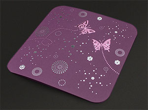 Geschlossene Abbildung der Einladungskarten – vergrößerte Abbildung Abbildung der geschlossenen Einladungskarten